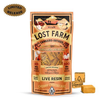 Lost Farm Grilled Peach Chews with Cherry Cheesecake