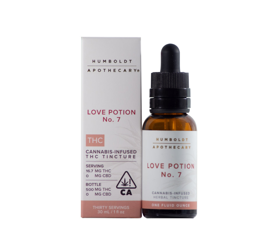 product shot of love potion tincture by humboldt apothecary